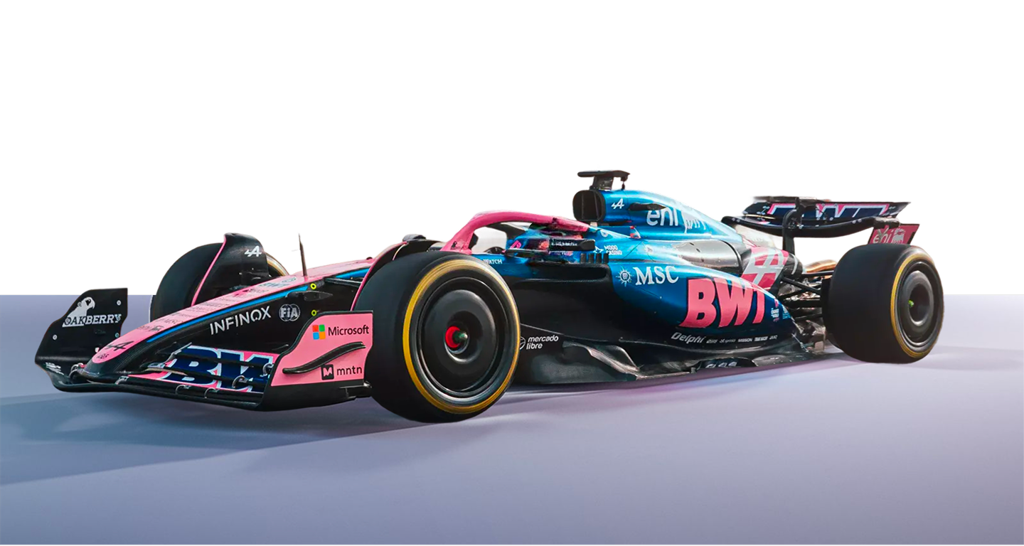 Alpine F1 Car with Shadow