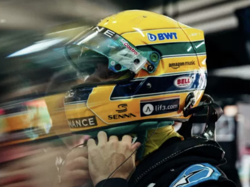 A Senna helmet for Pierre Gasly at Imola